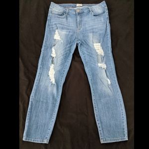 Used light blue jeans